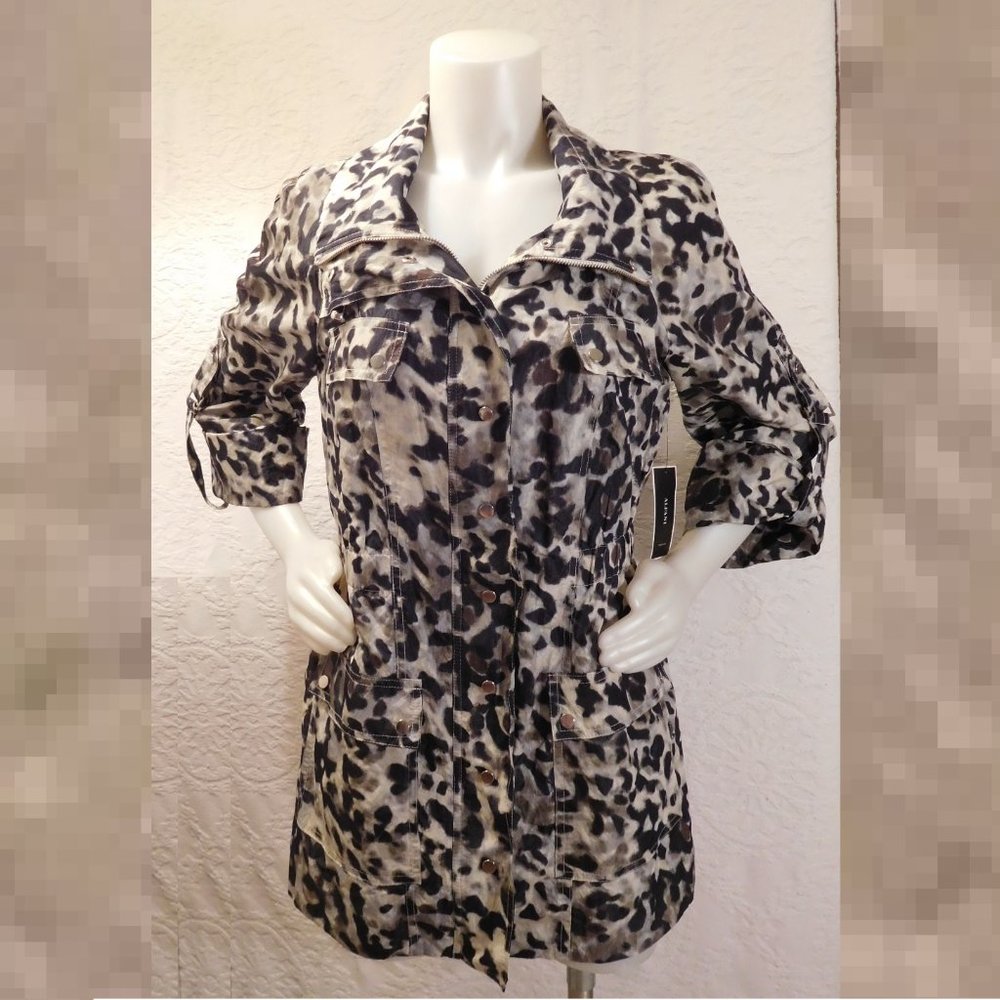 🌷 Alfani Animal/Camouflage Print Windbreak